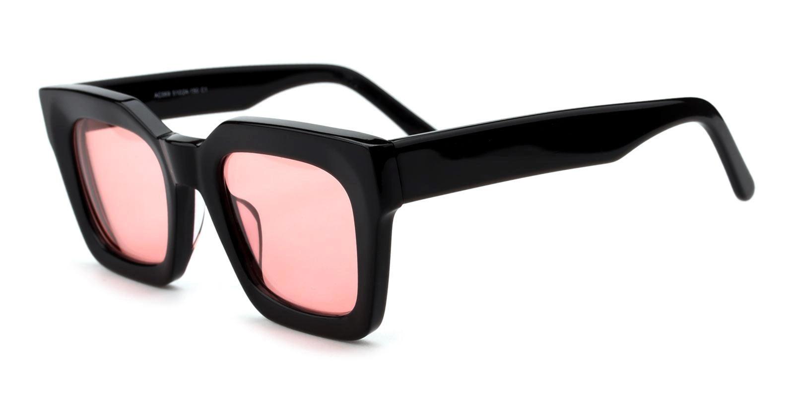 Pagintion Black Acetate Sunglasses , UniversalBridgeFit Frames from ABBE Glasses