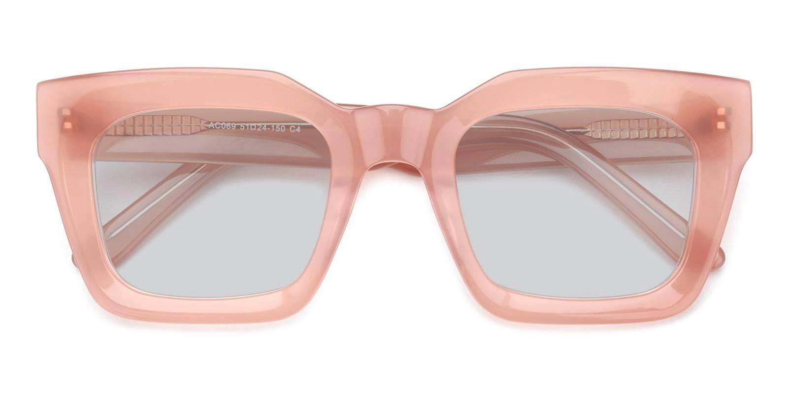 Pagintion Pink Acetate Sunglasses , UniversalBridgeFit Frames from ABBE Glasses