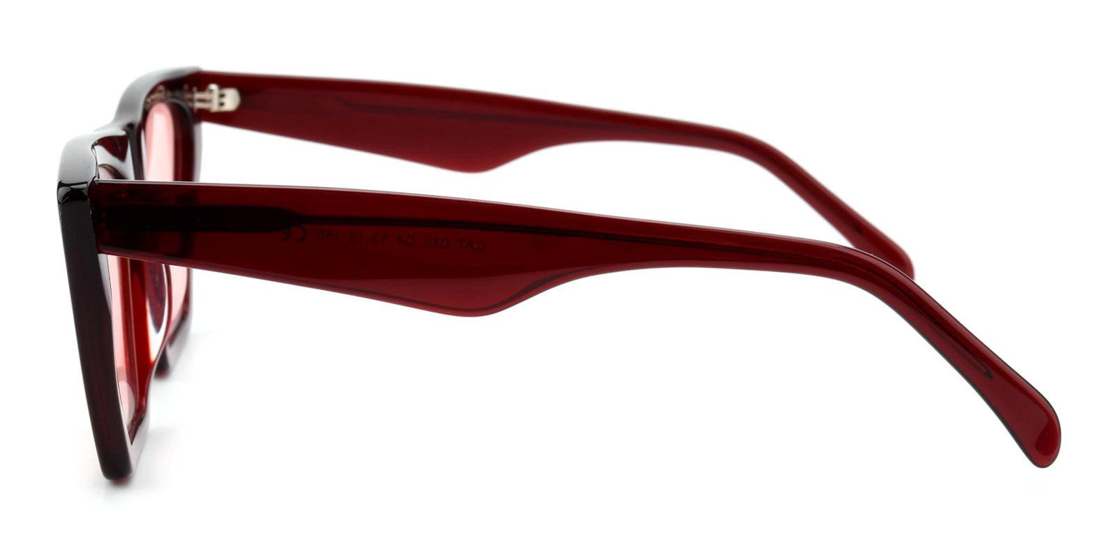 Upature Red Acetate Sunglasses , UniversalBridgeFit Frames from ABBE Glasses
