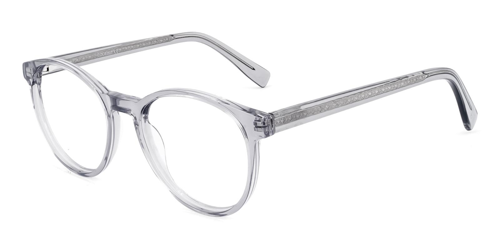 Oron Gray Acetate Eyeglasses , SpringHinges , UniversalBridgeFit Frames from ABBE Glasses