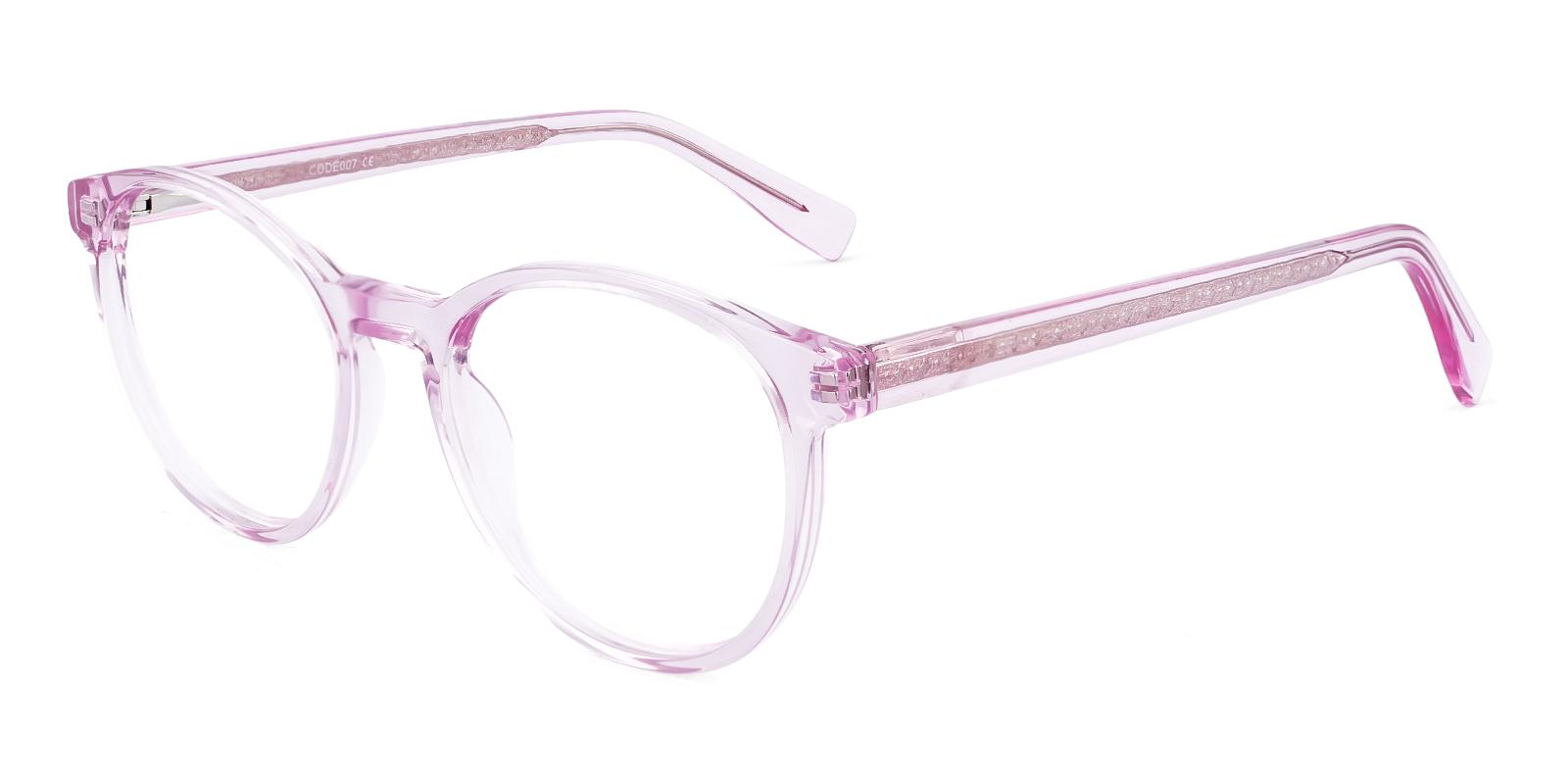 Fascproof Pink Acetate Eyeglasses , SpringHinges , UniversalBridgeFit Frames from ABBE Glasses