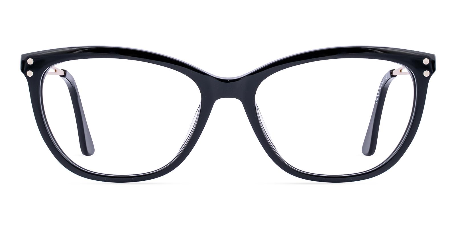 Regionent Black Acetate , Metal Eyeglasses , SpringHinges , UniversalBridgeFit , clip-on Frames from ABBE Glasses