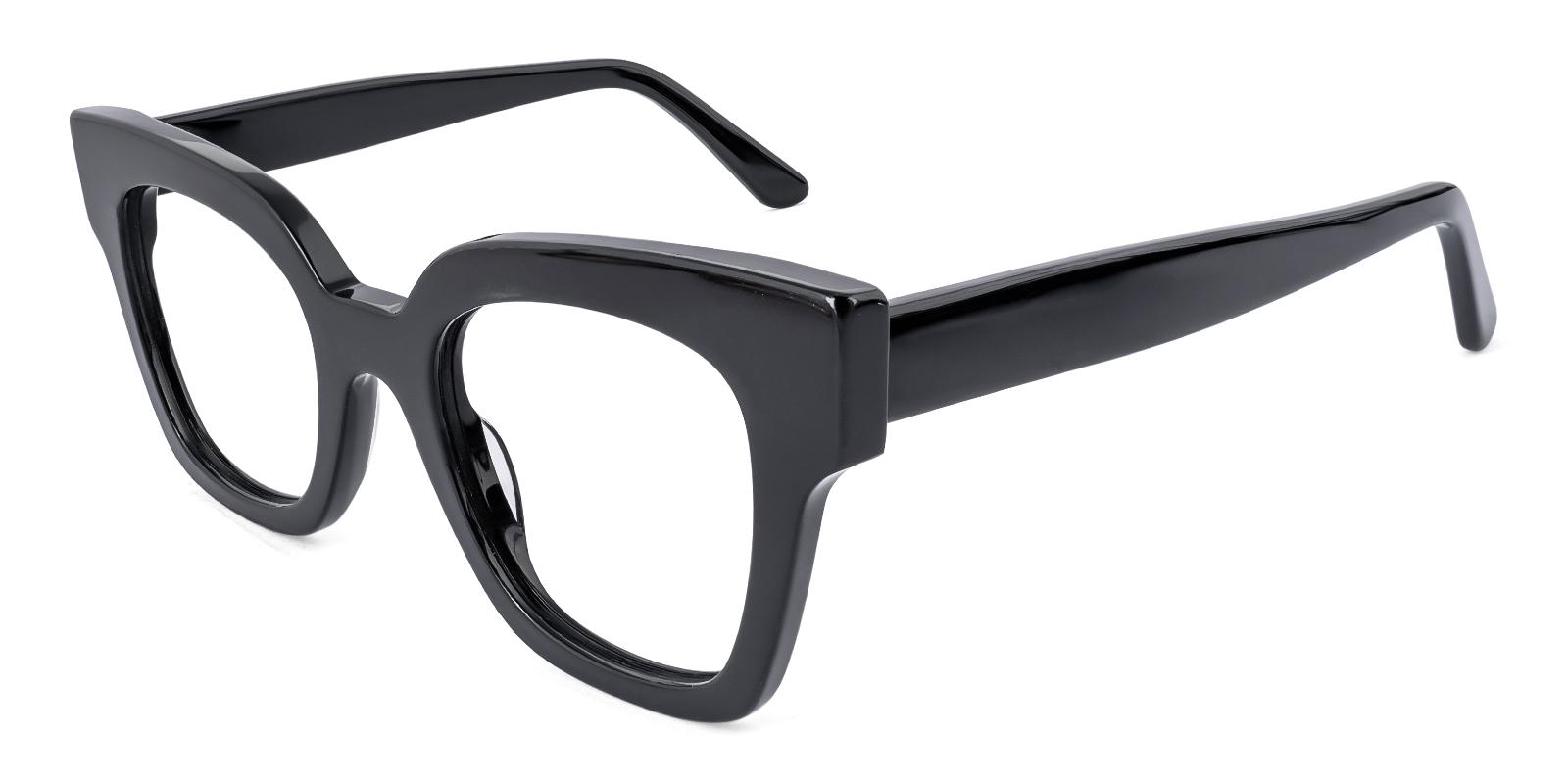 Iganeity Black Acetate Eyeglasses , UniversalBridgeFit Frames from ABBE Glasses
