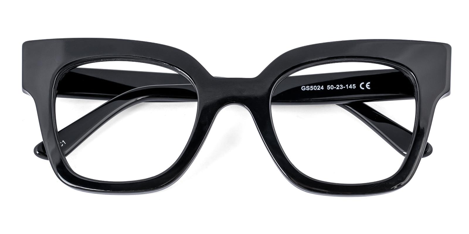 Iganeity Black Acetate Eyeglasses , UniversalBridgeFit Frames from ABBE Glasses