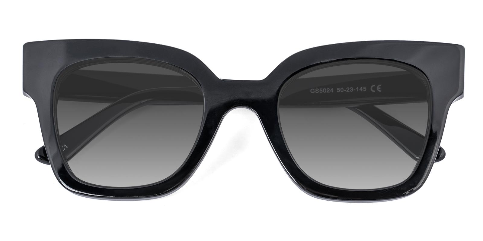 Sceneate Black Acetate Sunglasses , UniversalBridgeFit Frames from ABBE Glasses