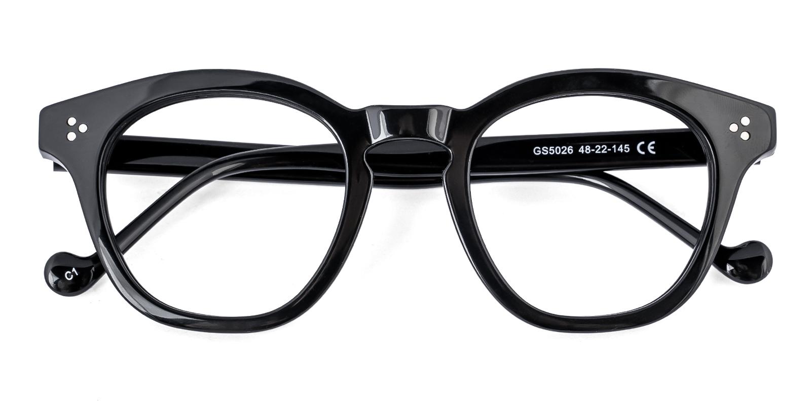 Calature Black Acetate Eyeglasses , UniversalBridgeFit Frames from ABBE Glasses