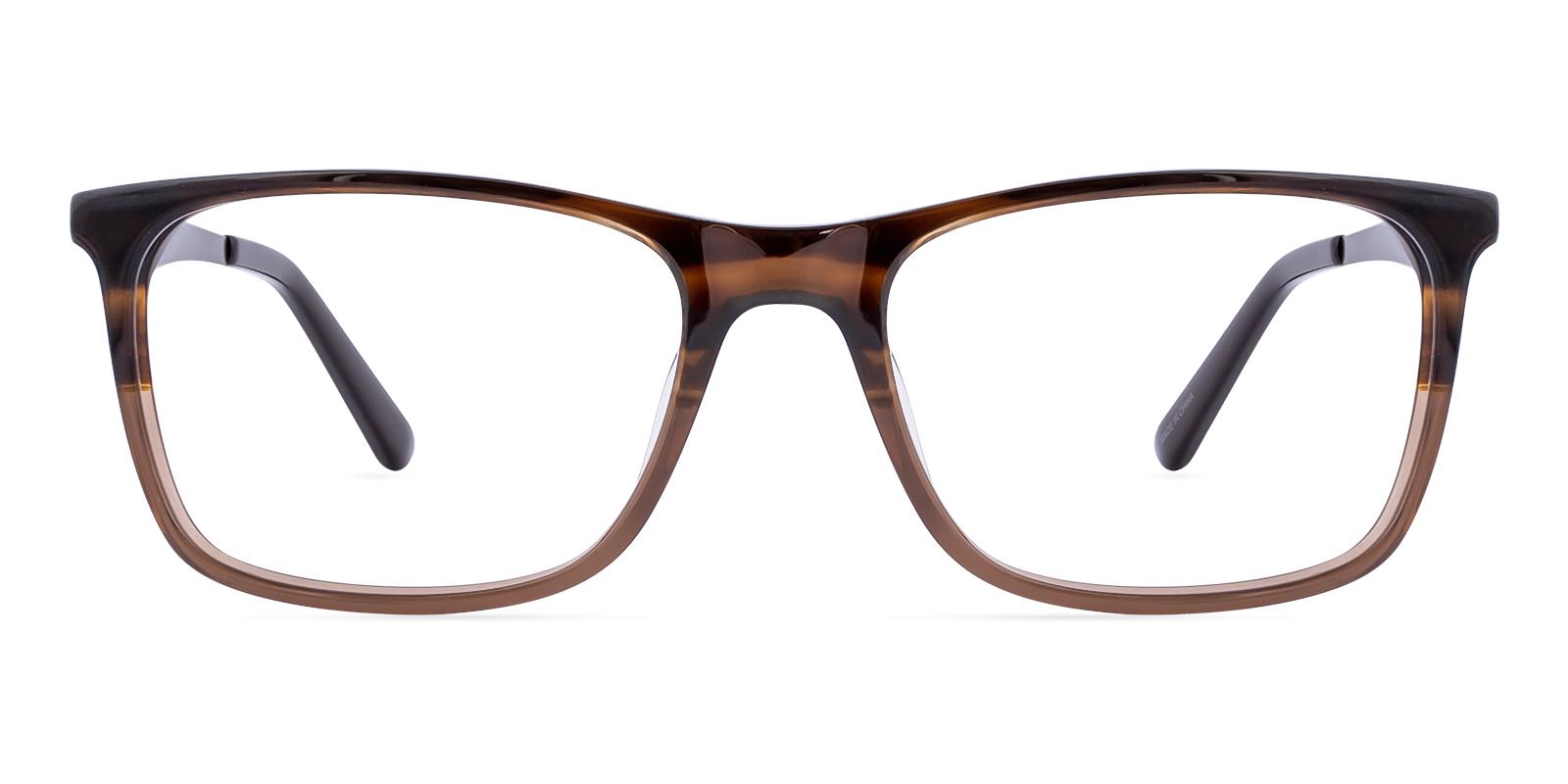 Plurimeur Brown Acetate , Metal Eyeglasses , SpringHinges , UniversalBridgeFit Frames from ABBE Glasses