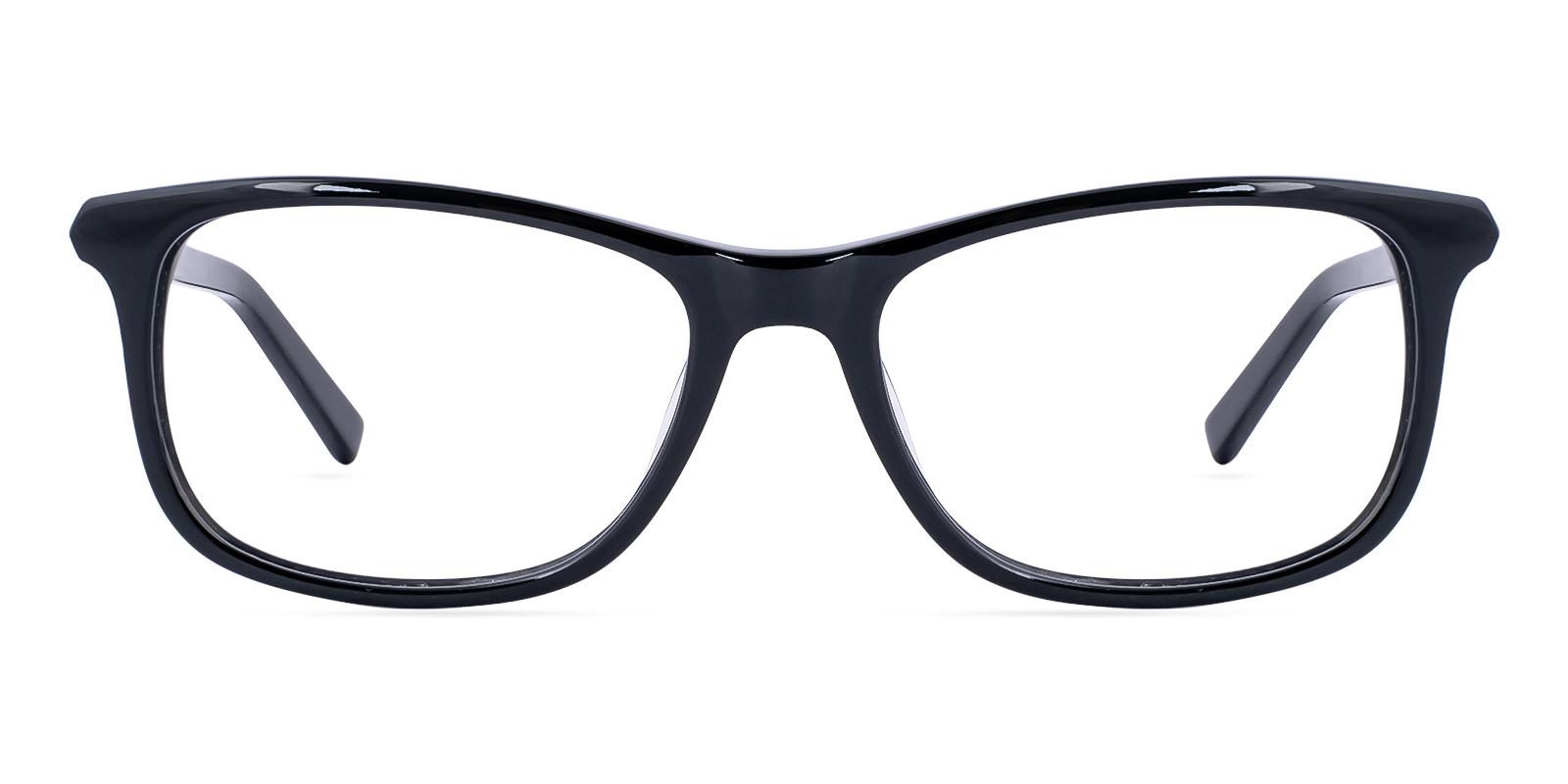 Hemerar Black Acetate Eyeglasses , SpringHinges , UniversalBridgeFit Frames from ABBE Glasses