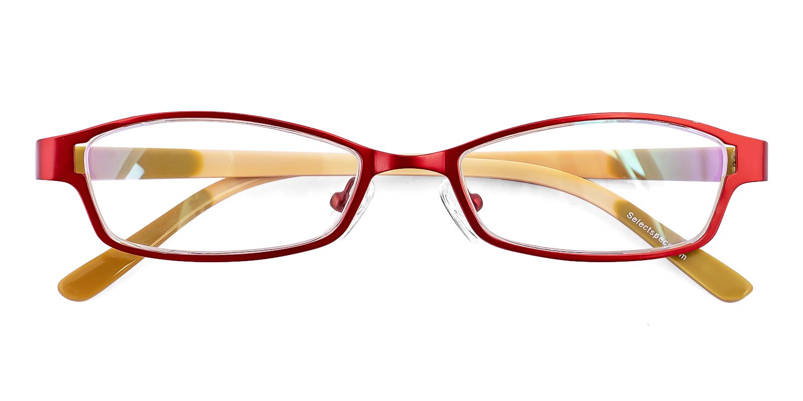 Mesilike Red Acetate , Metal Eyeglasses , NosePads Frames from ABBE Glasses