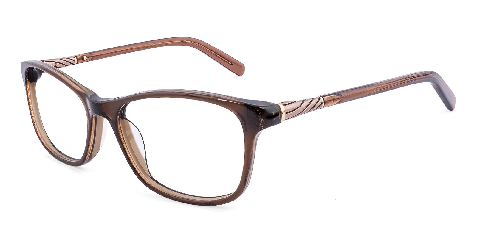 Fastibility Brown Acetate Eyeglasses , SpringHinges , UniversalBridgeFit Frames from ABBE Glasses