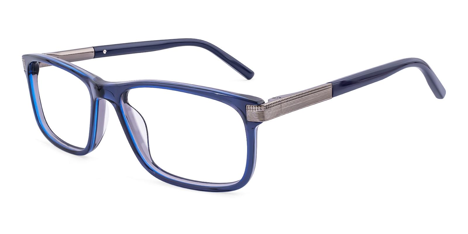 Dekaaceous Blue Acetate Eyeglasses , SpringHinges , UniversalBridgeFit Frames from ABBE Glasses