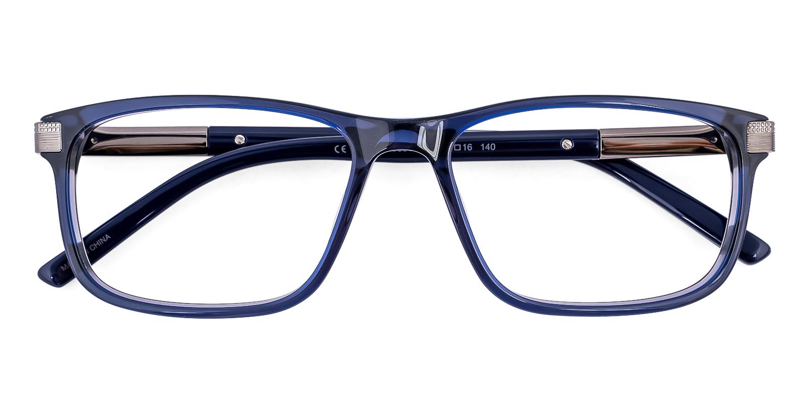 Dekaaceous Blue Acetate Eyeglasses , SpringHinges , UniversalBridgeFit Frames from ABBE Glasses