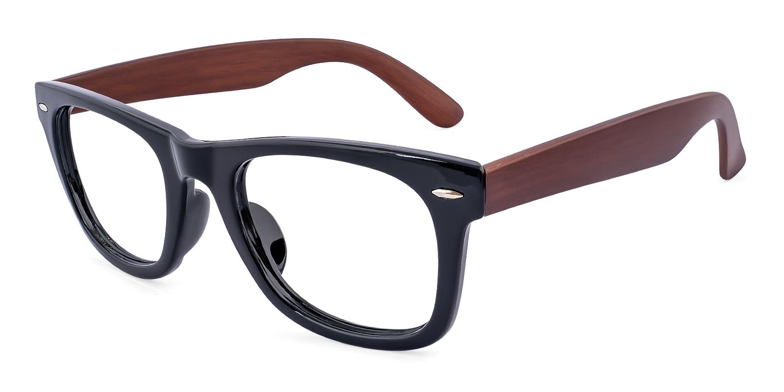 Vivaccord Black Plastic Eyeglasses , UniversalBridgeFit Frames from ABBE Glasses