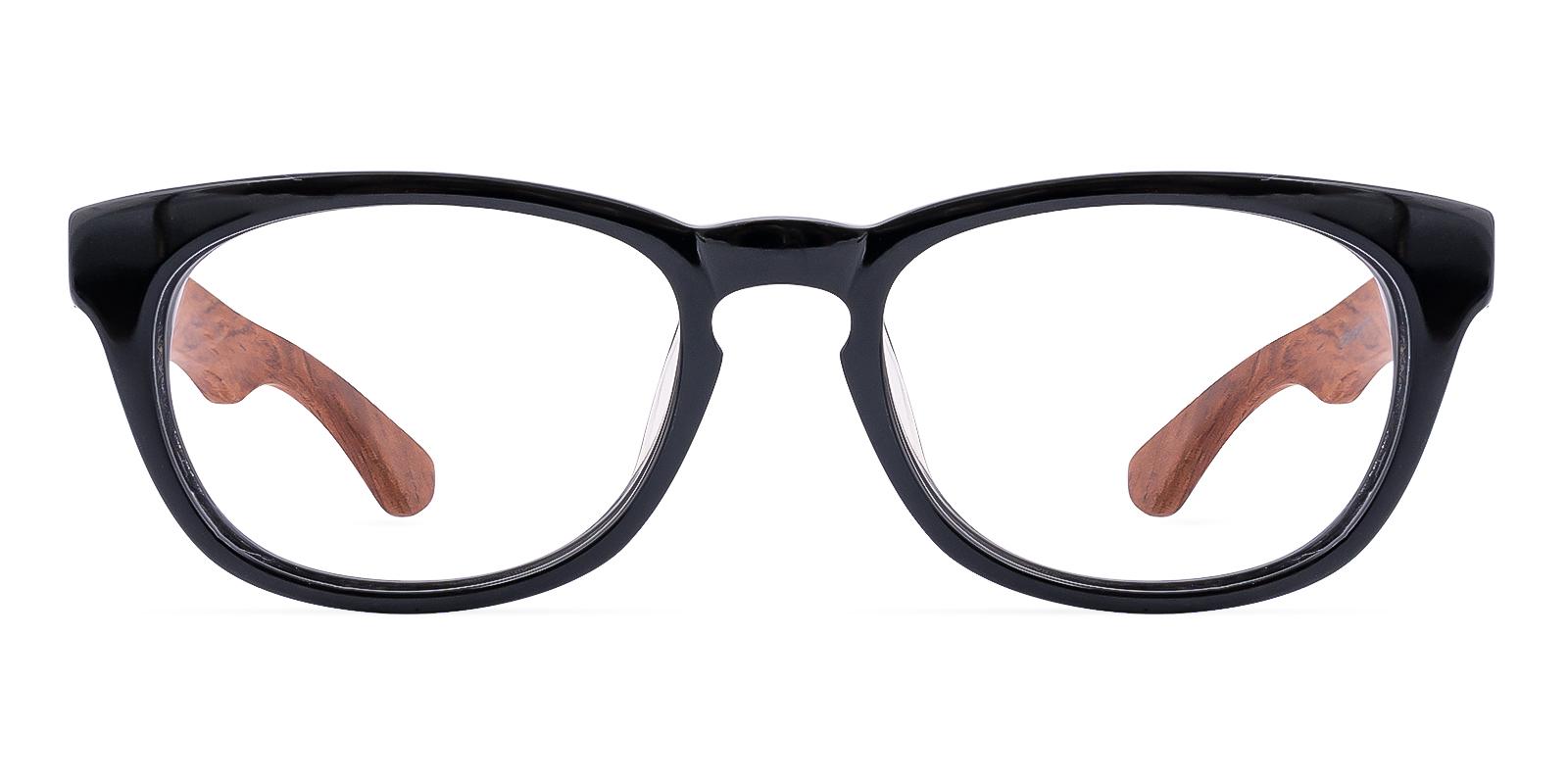 Analysisuous Black Acetate Eyeglasses , SpringHinges , UniversalBridgeFit Frames from ABBE Glasses