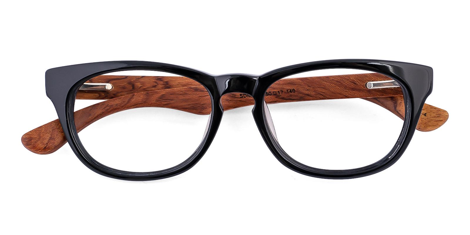 Analysisuous Square Black Eyeglasses Frame Abbe Glasses
