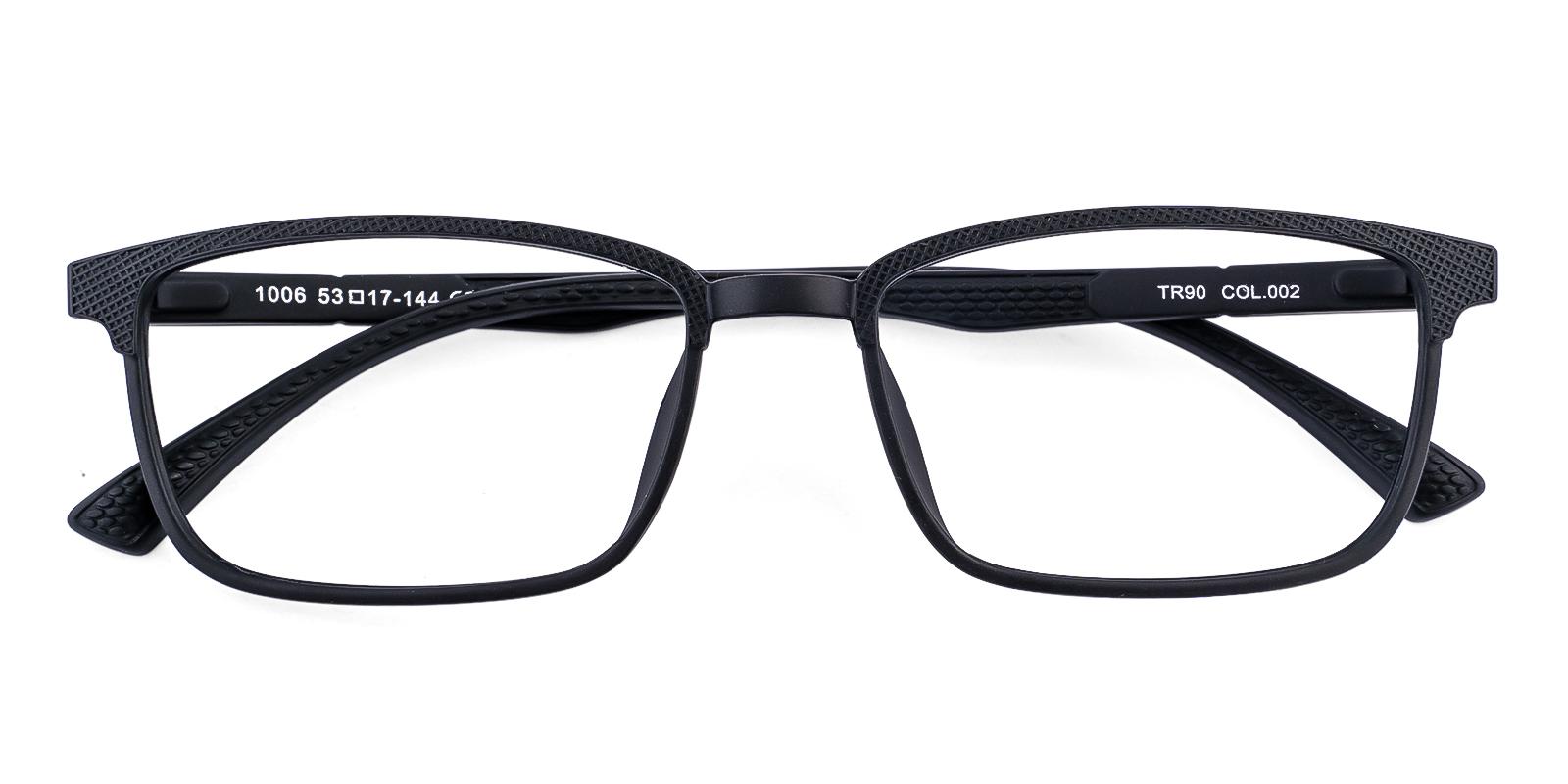 Mercair Black TR Eyeglasses , UniversalBridgeFit , Lightweight Frames from ABBE Glasses