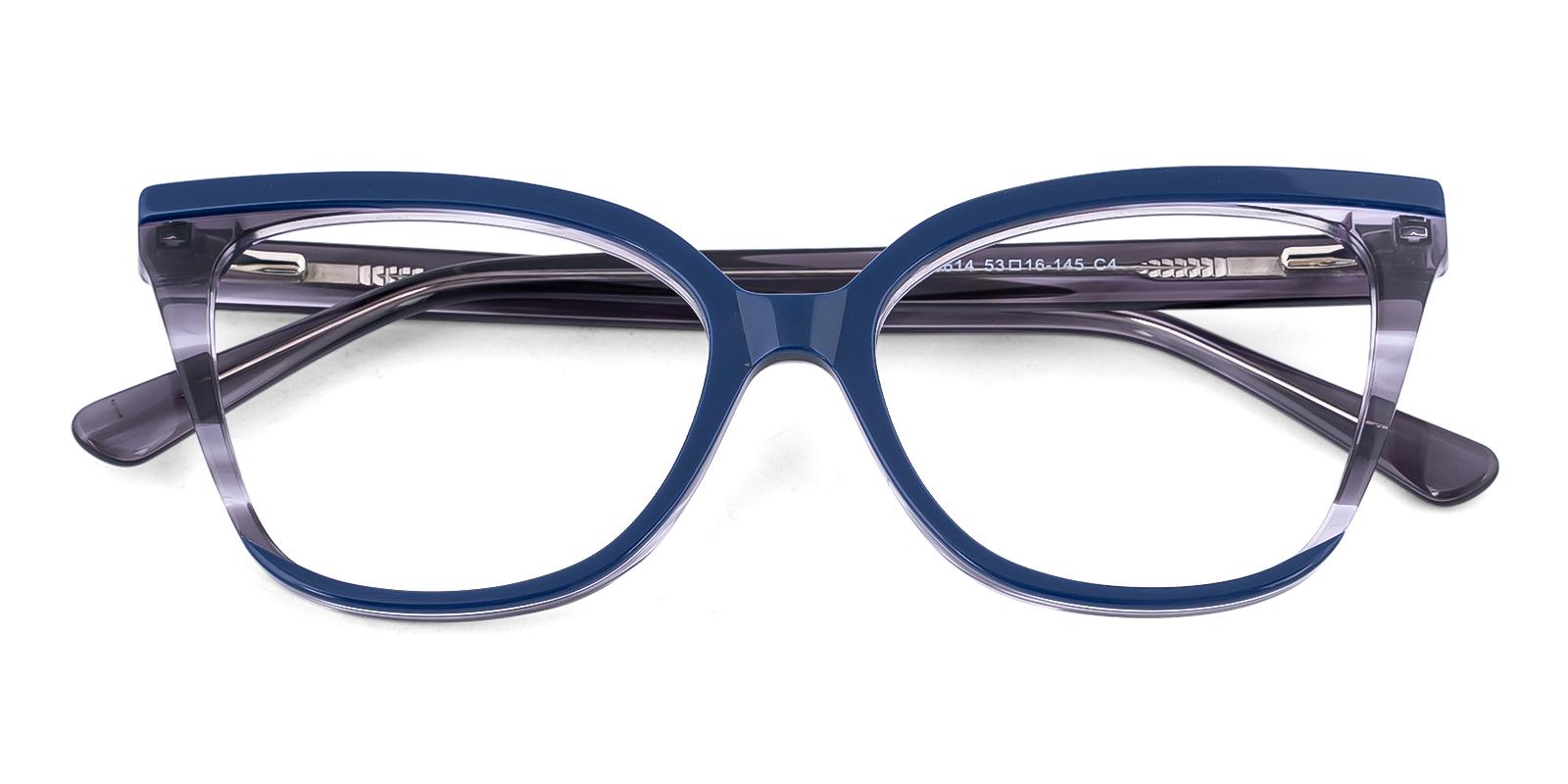 Covetice Blue Acetate SpringHinges , UniversalBridgeFit Frames from ABBE Glasses