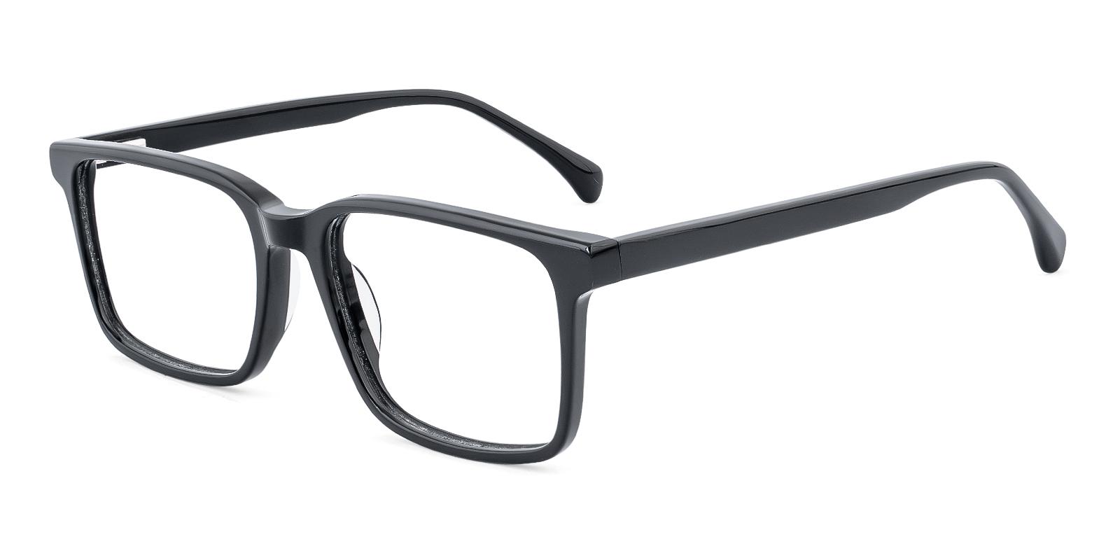 Nextatory Black Acetate Eyeglasses , SpringHinges , UniversalBridgeFit Frames from ABBE Glasses