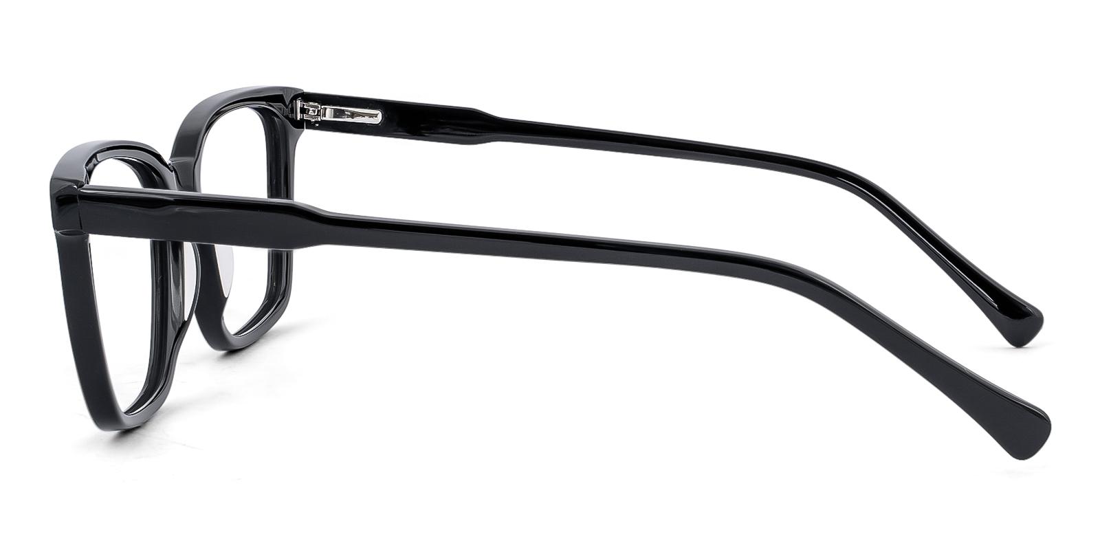Ledetic Black Acetate Eyeglasses , SpringHinges , UniversalBridgeFit Frames from ABBE Glasses