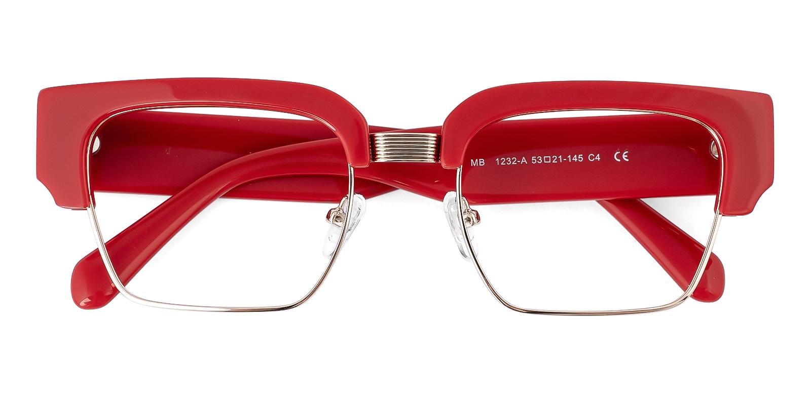 Culp Red Acetate Eyeglasses , NosePads Frames from ABBE Glasses