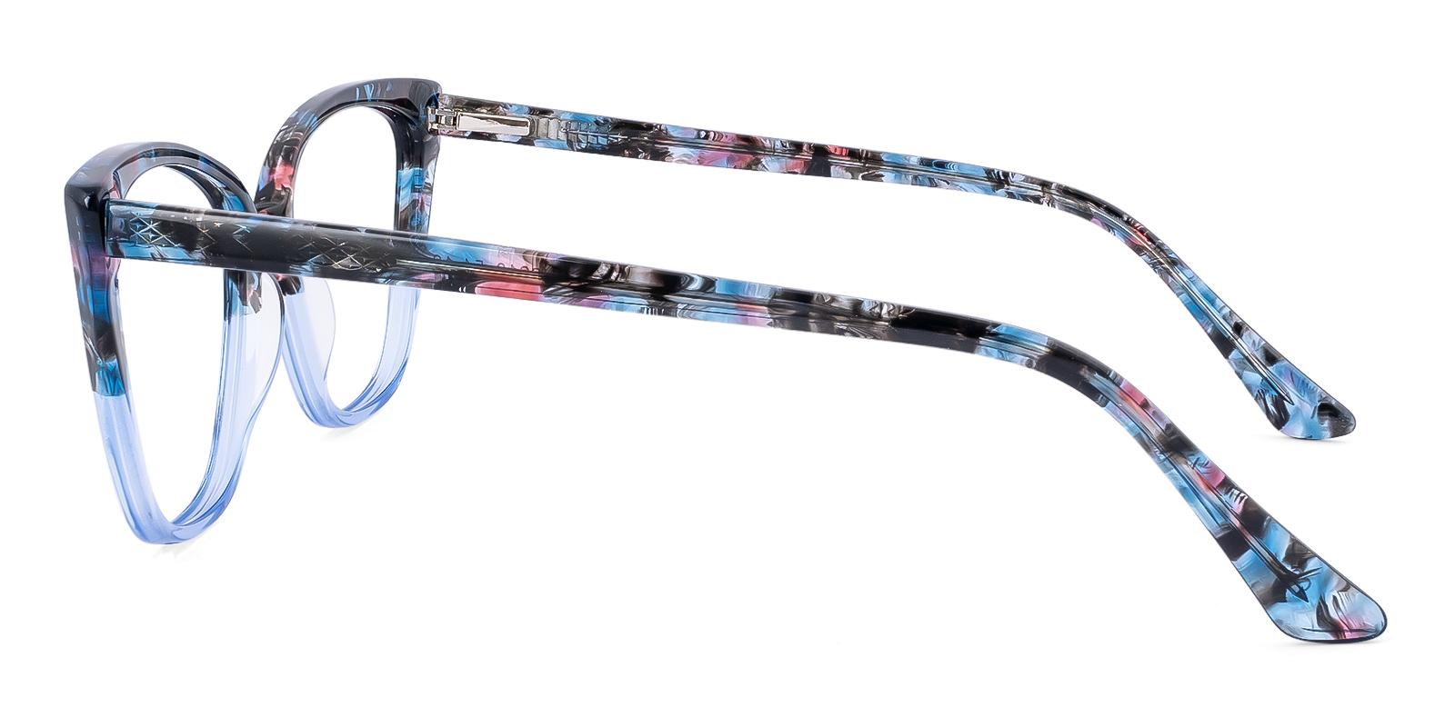 Finesome Blue Acetate Eyeglasses , SpringHinges , UniversalBridgeFit Frames from ABBE Glasses