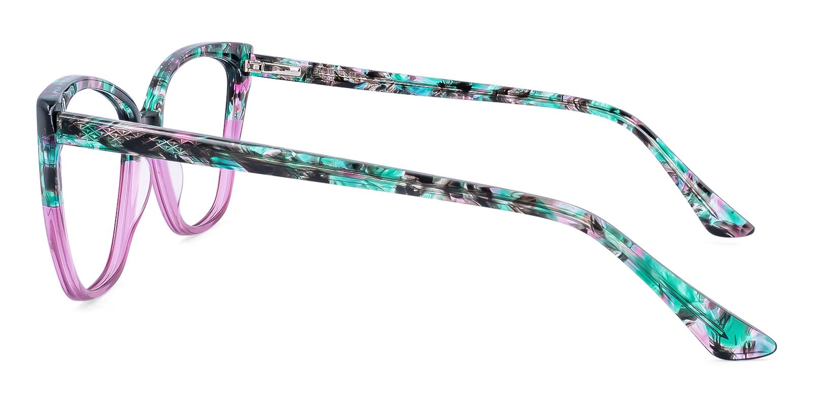 Finesome Pink Acetate Eyeglasses , SpringHinges , UniversalBridgeFit Frames from ABBE Glasses