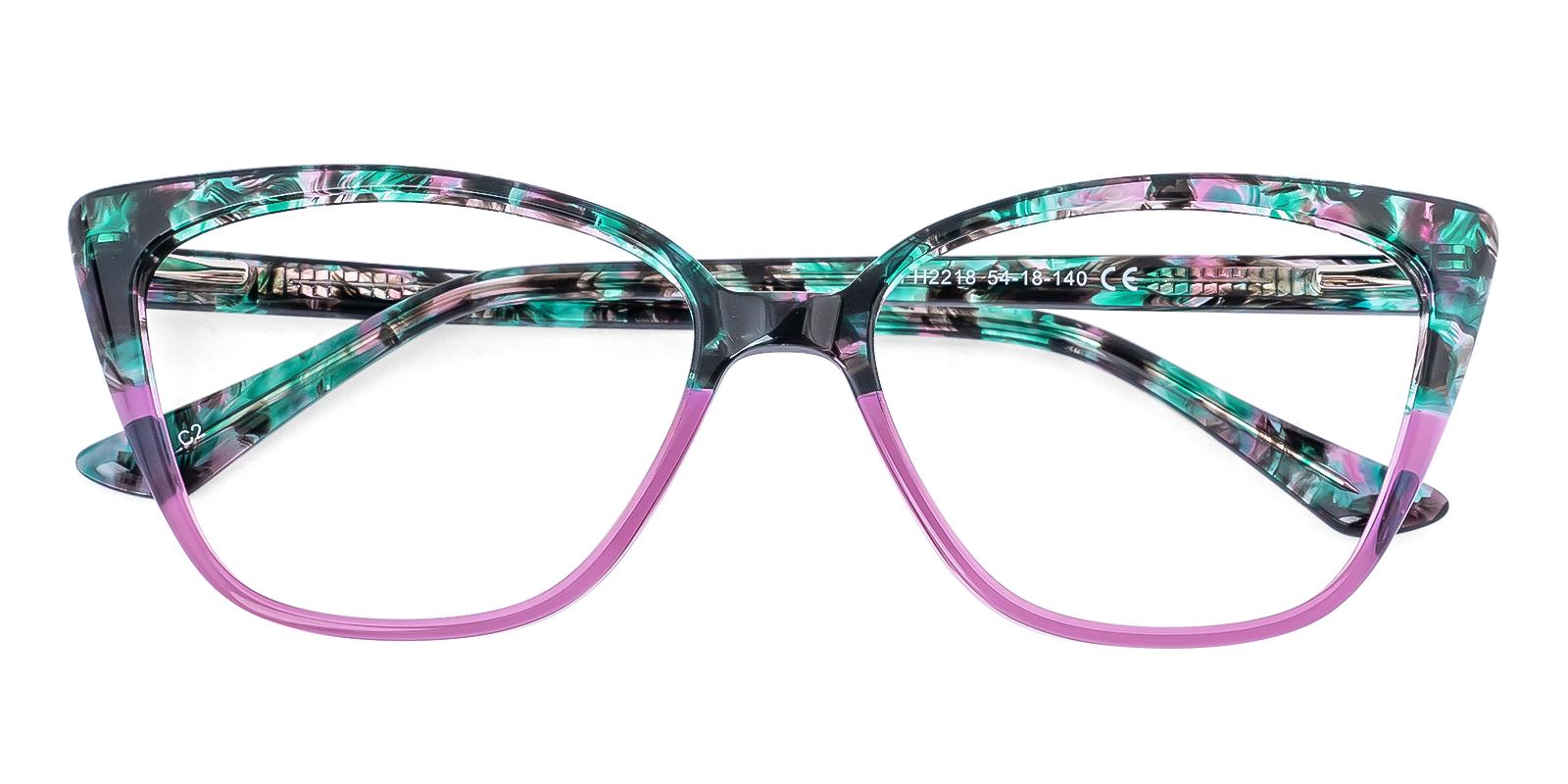 Finesome Pink Acetate Eyeglasses , SpringHinges , UniversalBridgeFit Frames from ABBE Glasses