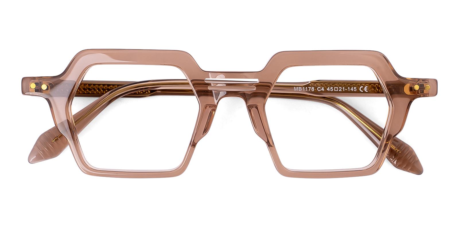 Glorigun Brown Acetate Eyeglasses , UniversalBridgeFit Frames from ABBE Glasses