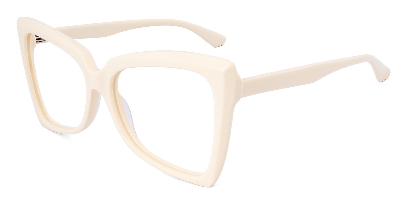 Mesilike Cream Acetate Eyeglasses , UniversalBridgeFit Frames from ABBE Glasses