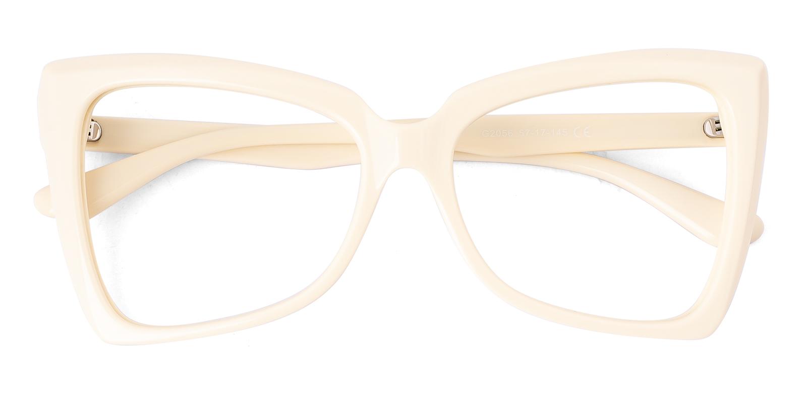 Mesilike Cream Acetate Eyeglasses , UniversalBridgeFit Frames from ABBE Glasses