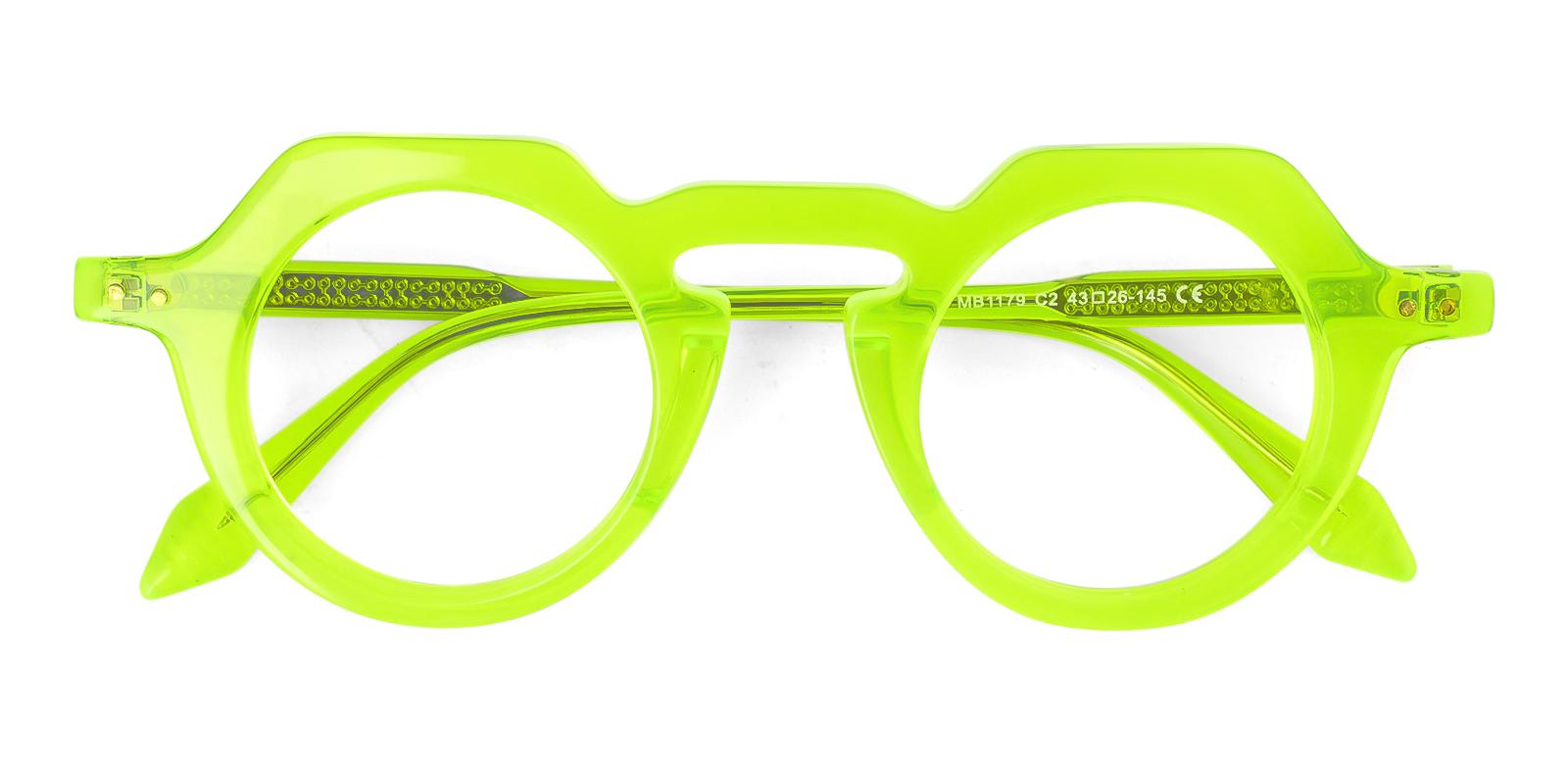 Mellior Green Acetate Eyeglasses , UniversalBridgeFit Frames from ABBE Glasses