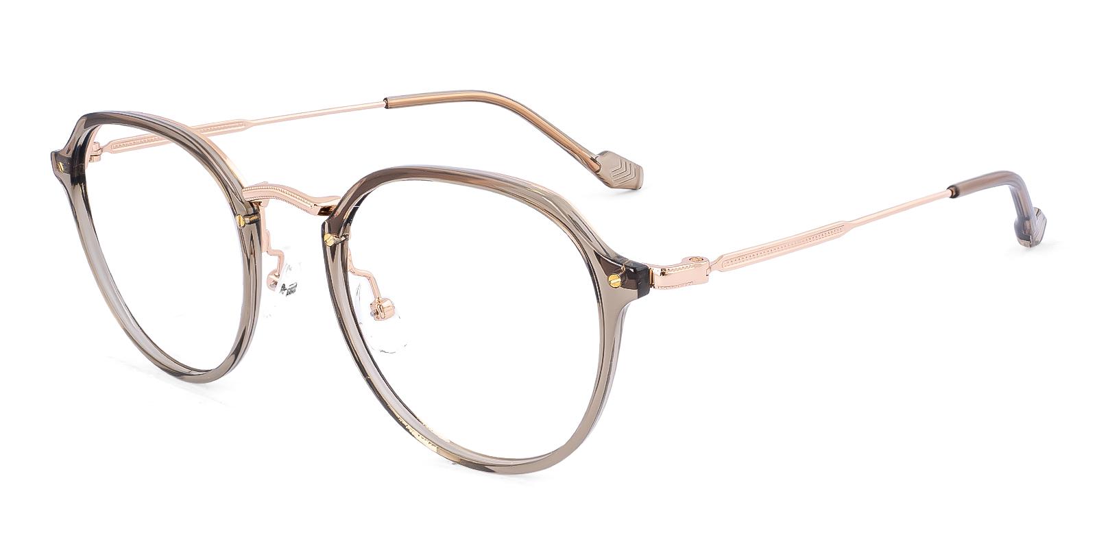 Avoiddom Brown Metal , TR Eyeglasses , NosePads Frames from ABBE Glasses