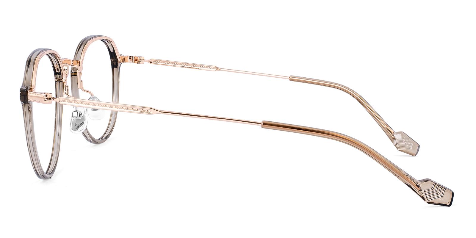 Avoiddom Brown Metal , TR Eyeglasses , NosePads Frames from ABBE Glasses