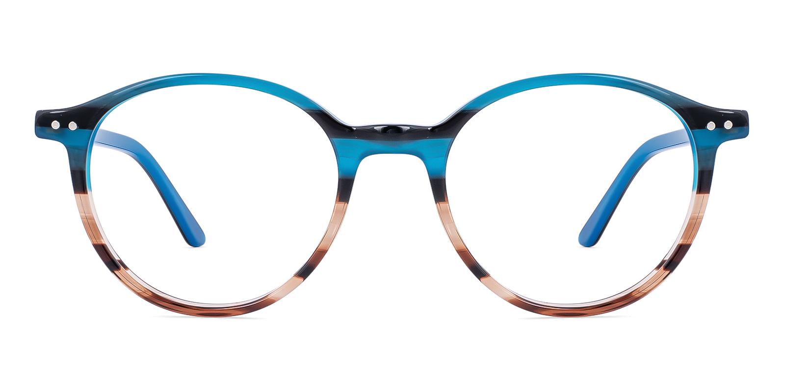 Viva Blue Acetate Eyeglasses , SpringHinges , UniversalBridgeFit Frames from ABBE Glasses