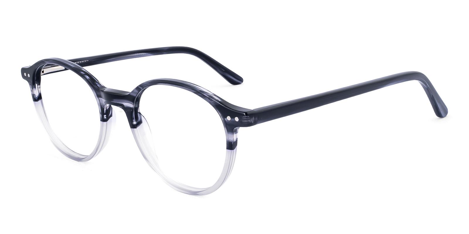 Viva Gray Acetate Eyeglasses , SpringHinges , UniversalBridgeFit Frames from ABBE Glasses