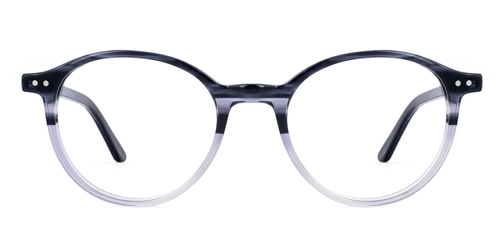 Viva Gray Acetate Eyeglasses , SpringHinges , UniversalBridgeFit Frames from ABBE Glasses