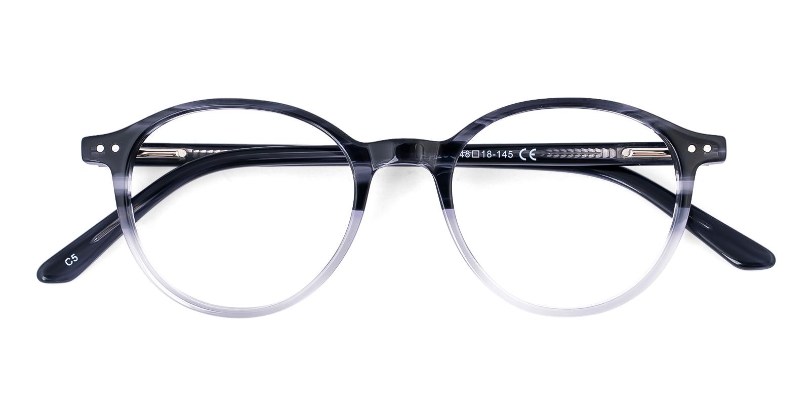 Viva Gray Acetate Eyeglasses , SpringHinges , UniversalBridgeFit Frames from ABBE Glasses