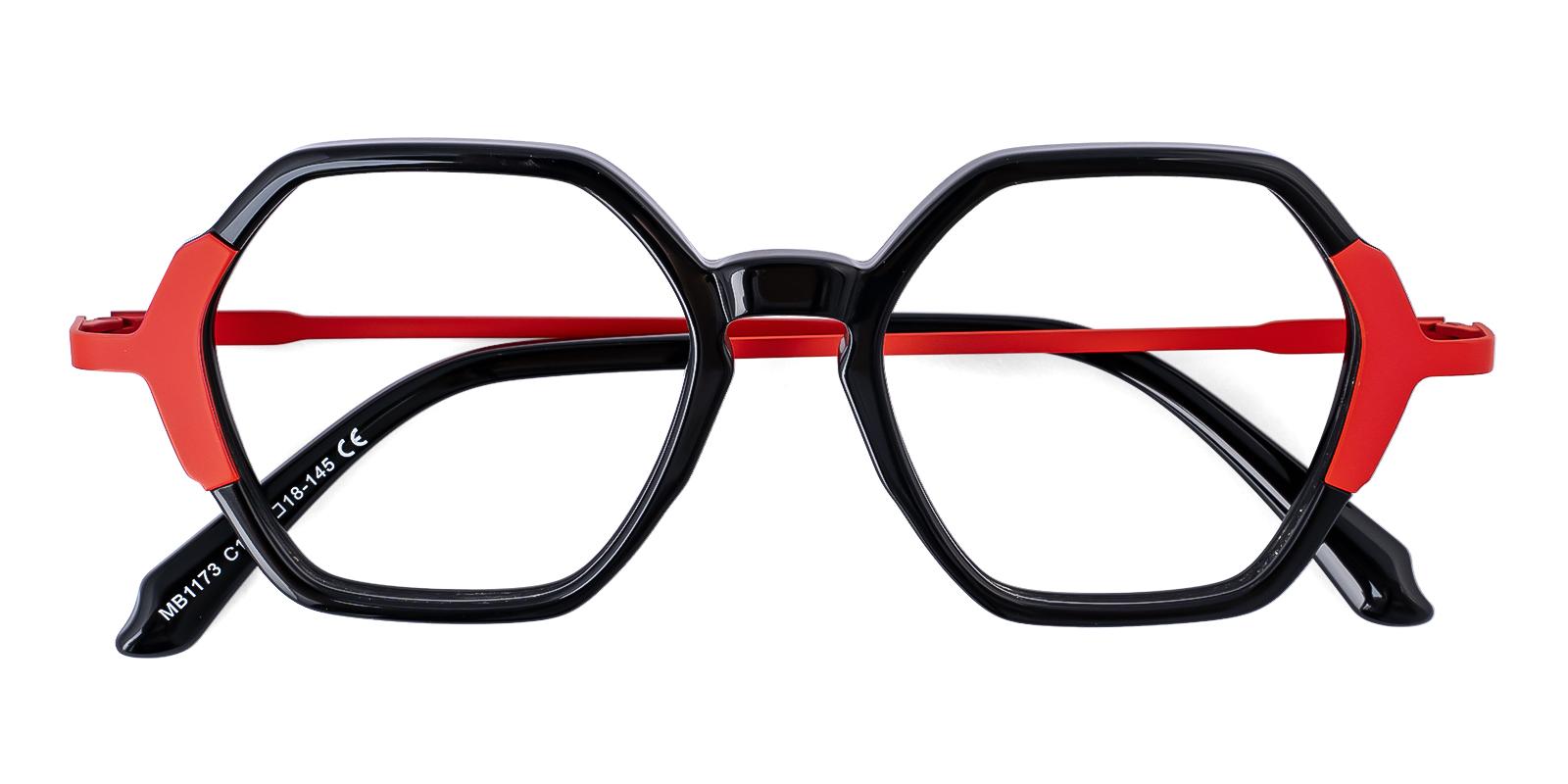 Decideacy Black Acetate , Metal Eyeglasses , UniversalBridgeFit Frames from ABBE Glasses