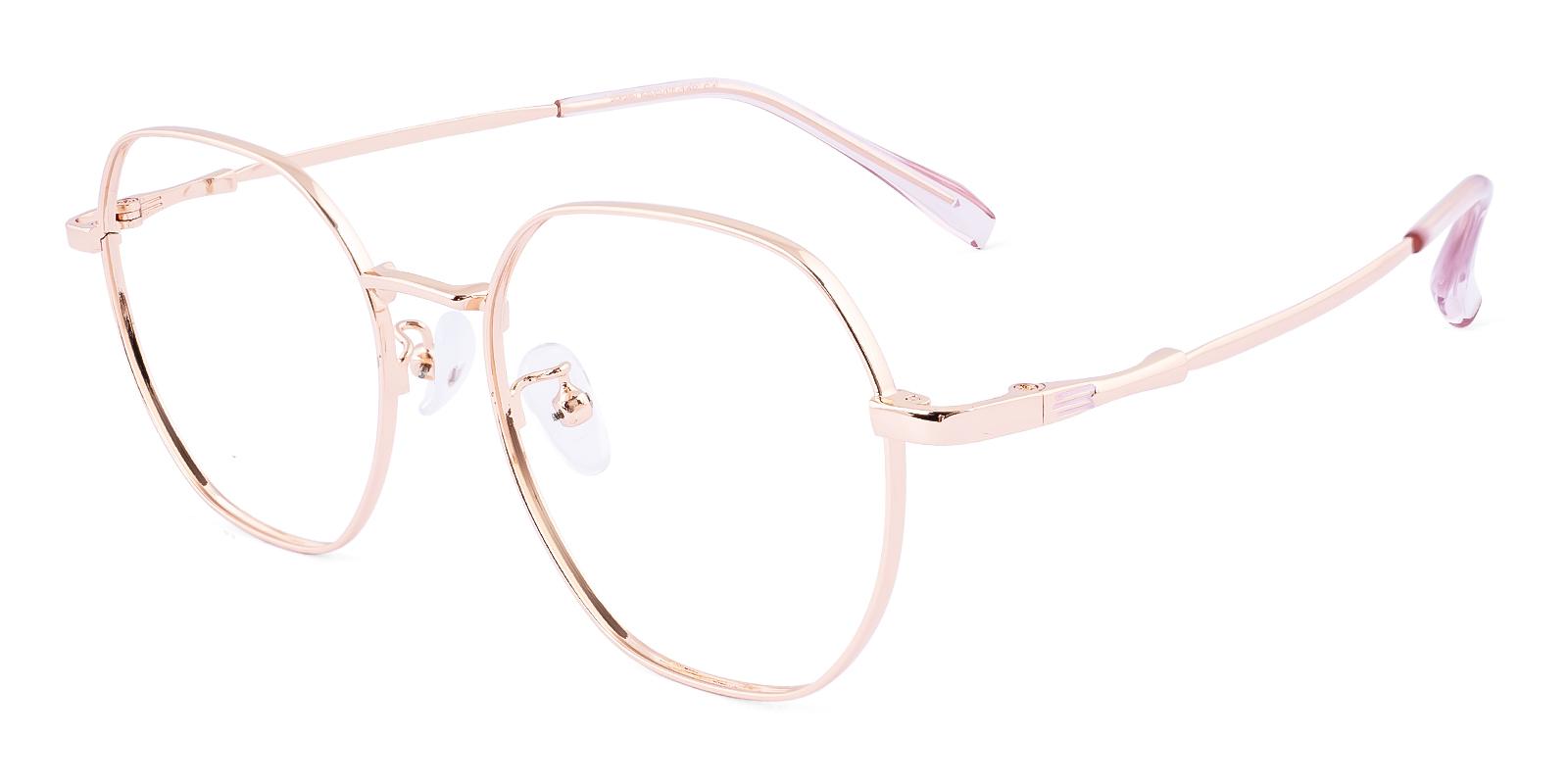 Laylike Pink Metal Eyeglasses , NosePads Frames from ABBE Glasses