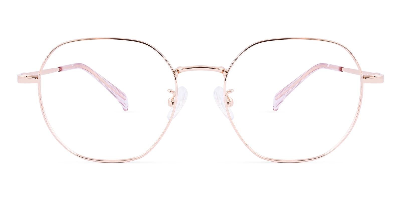 Laylike Pink Metal Eyeglasses , NosePads Frames from ABBE Glasses