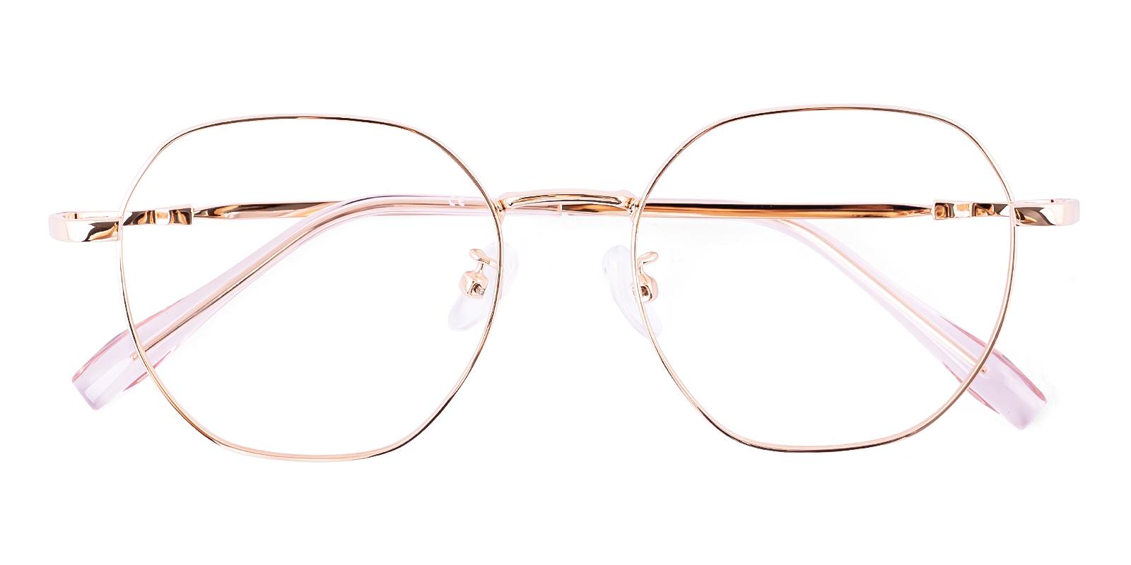 Laylike Pink Metal Eyeglasses , NosePads Frames from ABBE Glasses