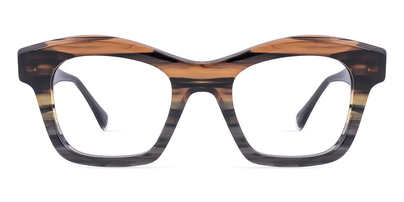 Flittermice Brown Acetate Eyeglasses , UniversalBridgeFit Frames from ABBE Glasses