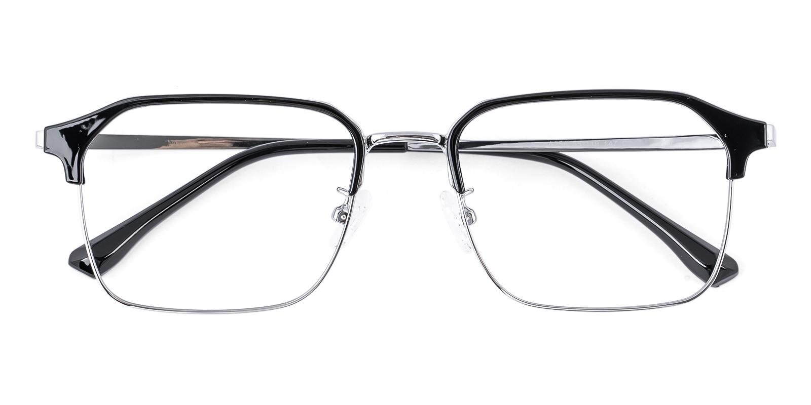 Footpad Black Acetate , Metal Eyeglasses , NosePads Frames from ABBE Glasses