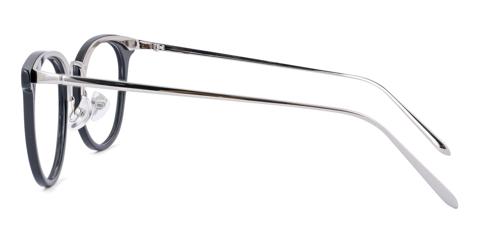 Covet Black Acetate , Metal Eyeglasses , NosePads Frames from ABBE Glasses
