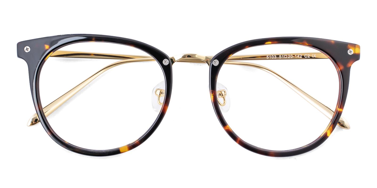 Covet Tortoise Acetate , Metal Eyeglasses , NosePads Frames from ABBE Glasses