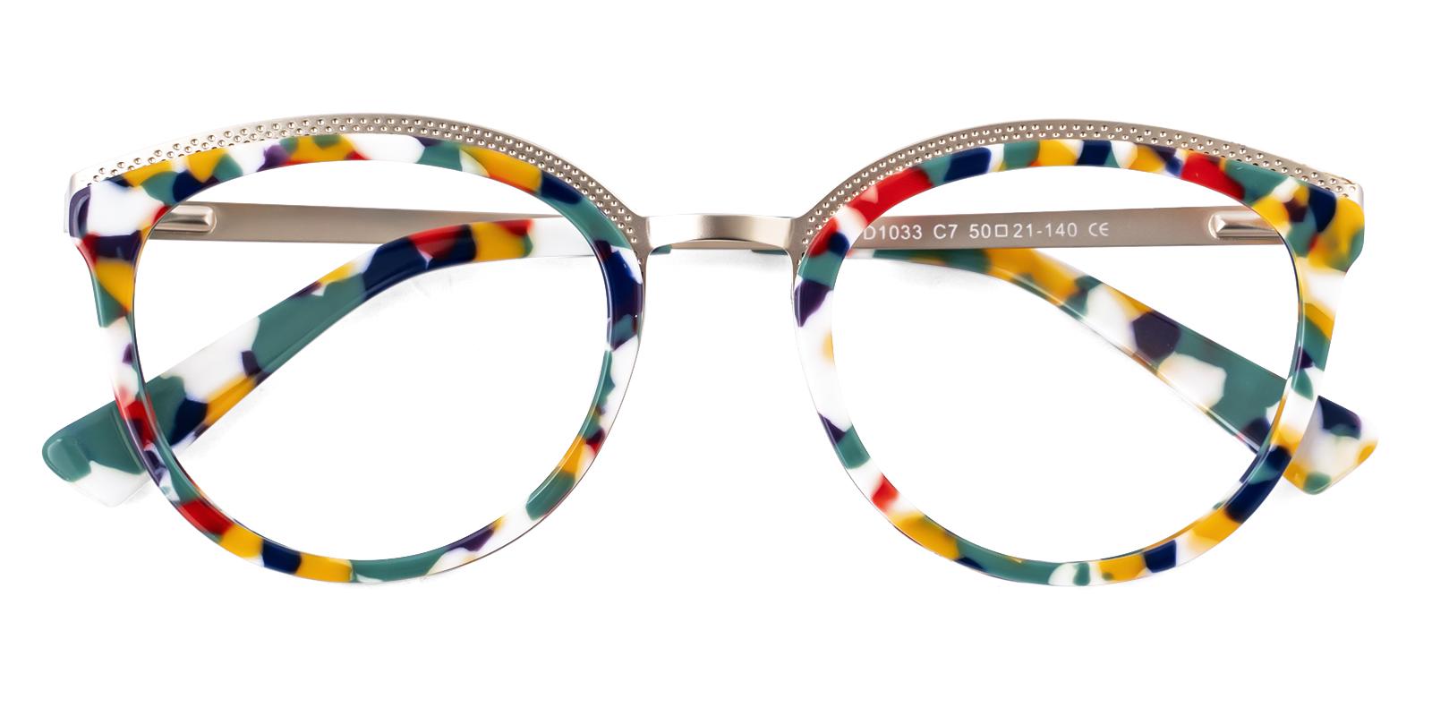Bole Pattern Acetate , Metal Eyeglasses , SpringHinges , UniversalBridgeFit Frames from ABBE Glasses