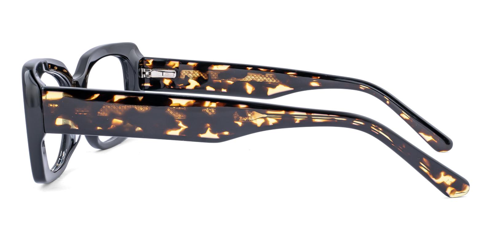 Gorcrow Black Acetate Eyeglasses , SpringHinges , UniversalBridgeFit Frames from ABBE Glasses