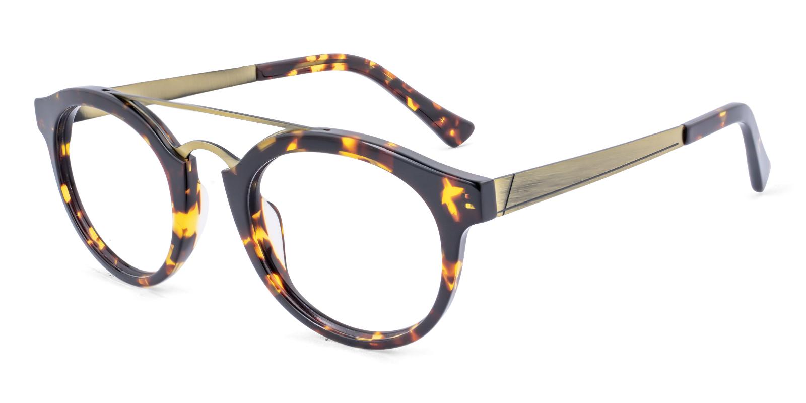 Glower Tortoise Acetate , Metal Eyeglasses , UniversalBridgeFit Frames from ABBE Glasses