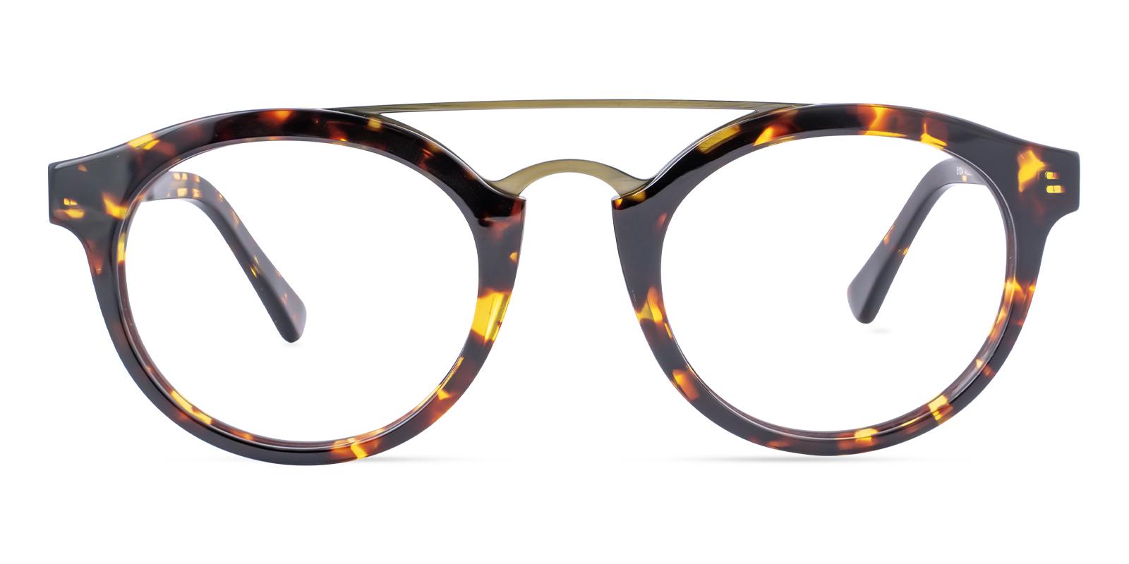Glower Tortoise Acetate , Metal Eyeglasses , UniversalBridgeFit Frames from ABBE Glasses