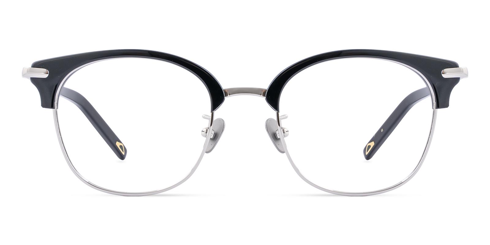 Emet Black Acetate , Metal Eyeglasses , NosePads Frames from ABBE Glasses